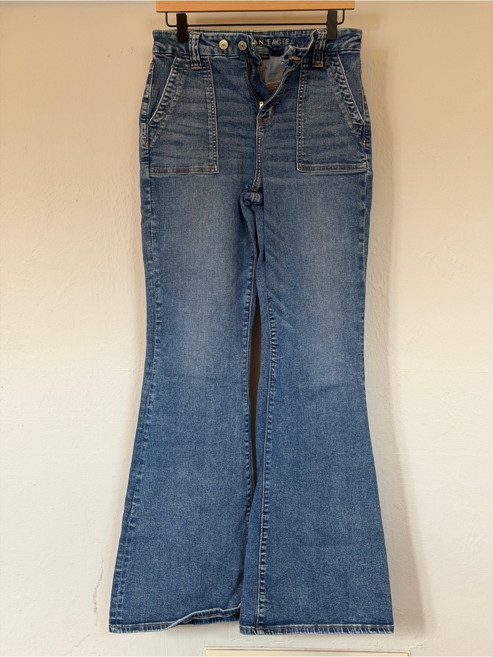 American Eagle Outfitters Blue Denim Flare Jeans